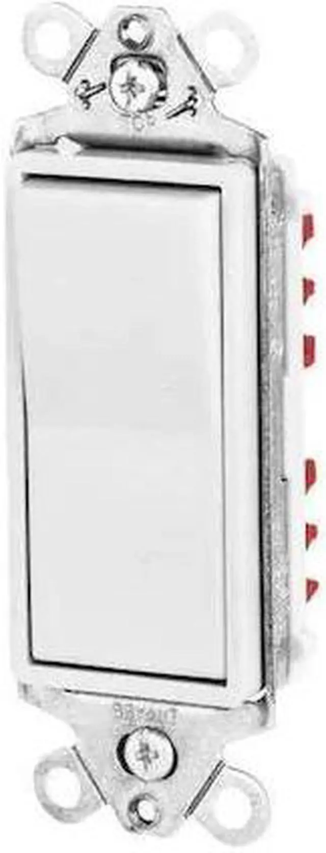 Alt view image 2 of 2 - Wall Switch,20A,White,1-Pole Type,Rocker BRYANT 9901W