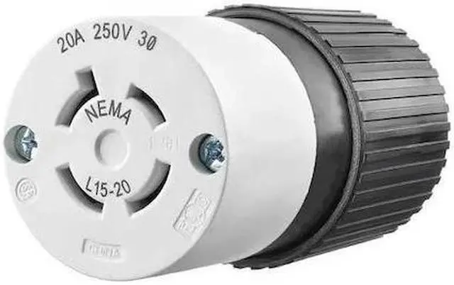 Alt view image 2 of 2 - BRYANT 71520NC Locking Connector, L15-20R, 20 A, 250V AC, Three Phase, 3 Pole,