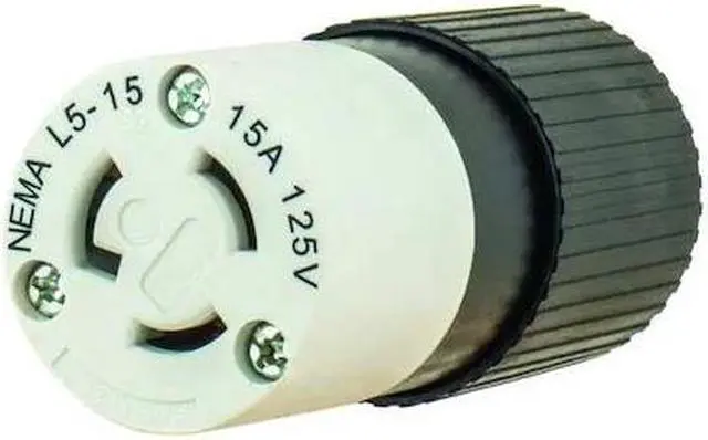 Alt view image 2 of 2 - BRYANT 4732NC Locking Connector, L5-15R, 15 A, 125V AC, Single Phase, 2 Pole,