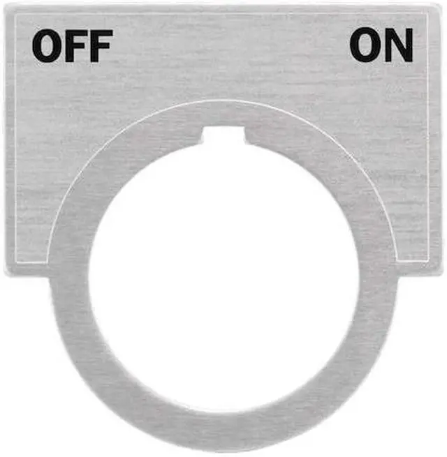 Alt view image 3 of 3 - SIEMENS 52NL26 Legend Plate,Off-On,Brushed Aluminum