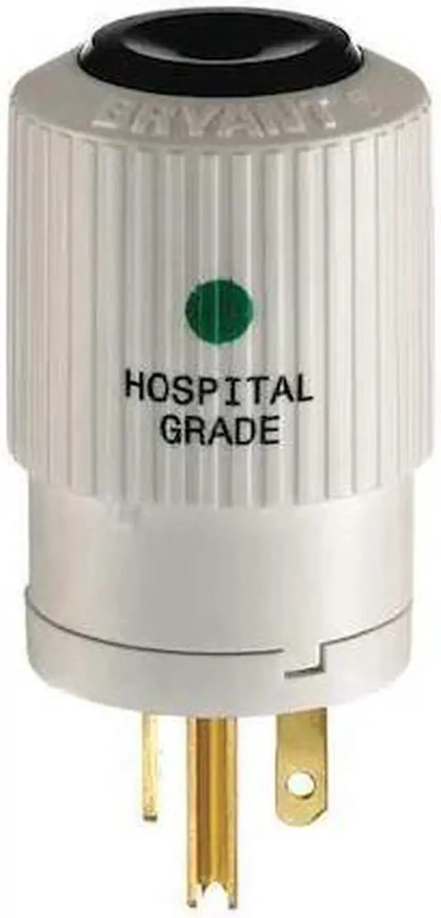 Alt view image 2 of 2 - BRYANT BRY8366NP Straight Blade Plug, 5-20P, 20 A, 125V AC, 2 Pole, Screw