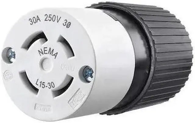 Alt view image 2 of 2 - Bryant Locking Connector,Black/White,250VAC,30A  71530NC