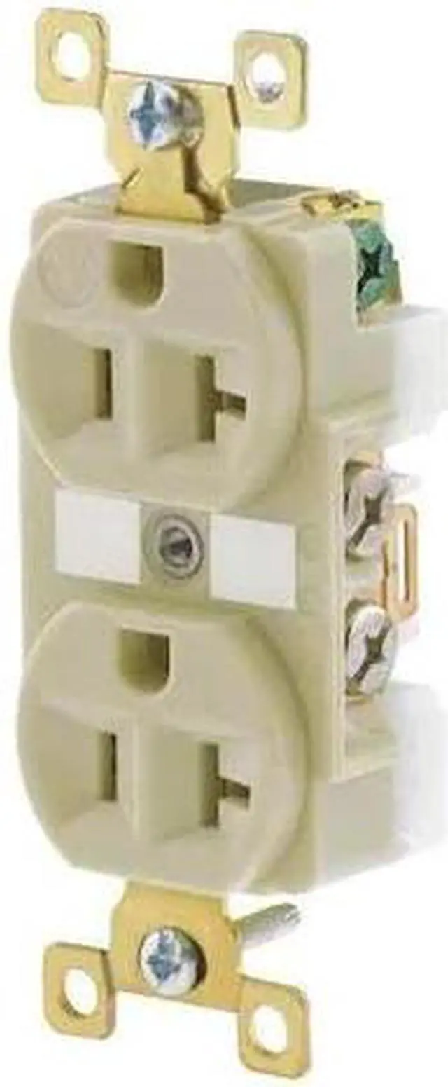 Alt view image 2 of 2 - 20A Duplex Receptacle 125VAC 5-20R IV BRYANT 5362I