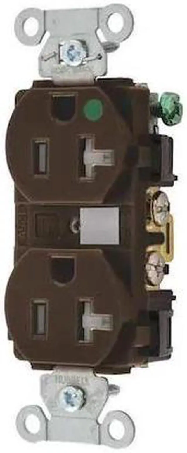 Alt view image 3 of 3 - BRYANT 8300HBTR Straight Blade Receptacle, 5-20R, 20 A, 125V AC, 2 Pole, 3