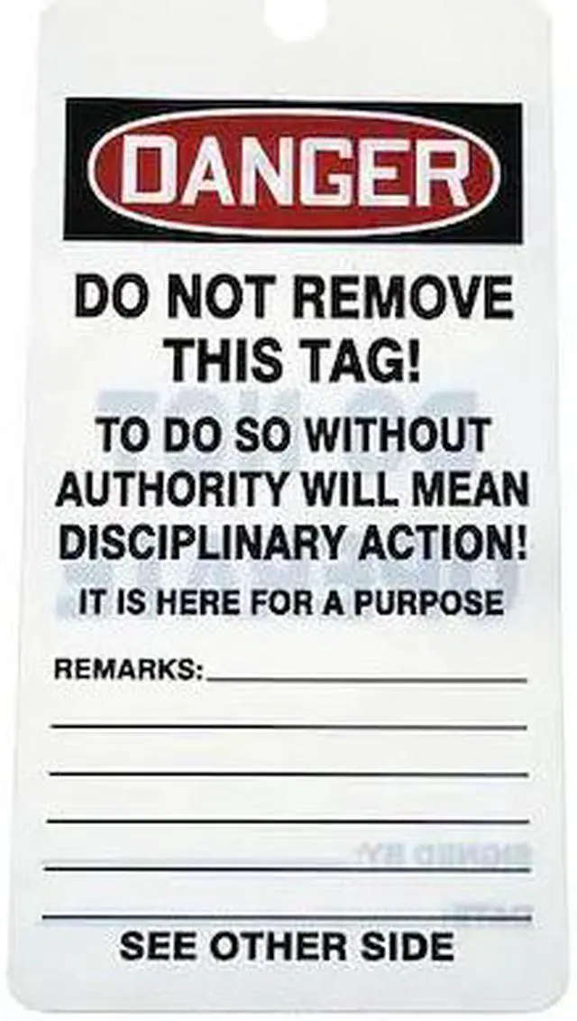 Main image of ZORO SELECT 43Z242 Danger Tag By The Roll, Machine and Operational, Cardstock,