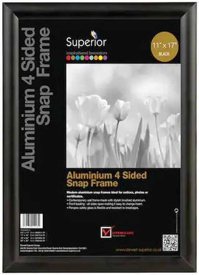 Main image of SECO SN1117BLACK Poster Snap Frame, 11" x 17", Black