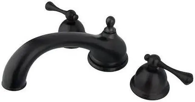 Alt view image 3 of 4 - Kingston Brass KS335.BL Vintage Widespread Roman Tub Filler Faucet with Metal Le, Oil Rubbed Bronze