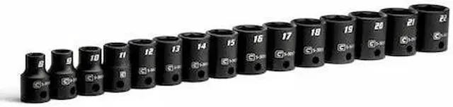 Main image of CAPRI TOOLS CP53000-15MS 3/8 in Drive Shallow Impact Socket Set, Metric, 15 pcs