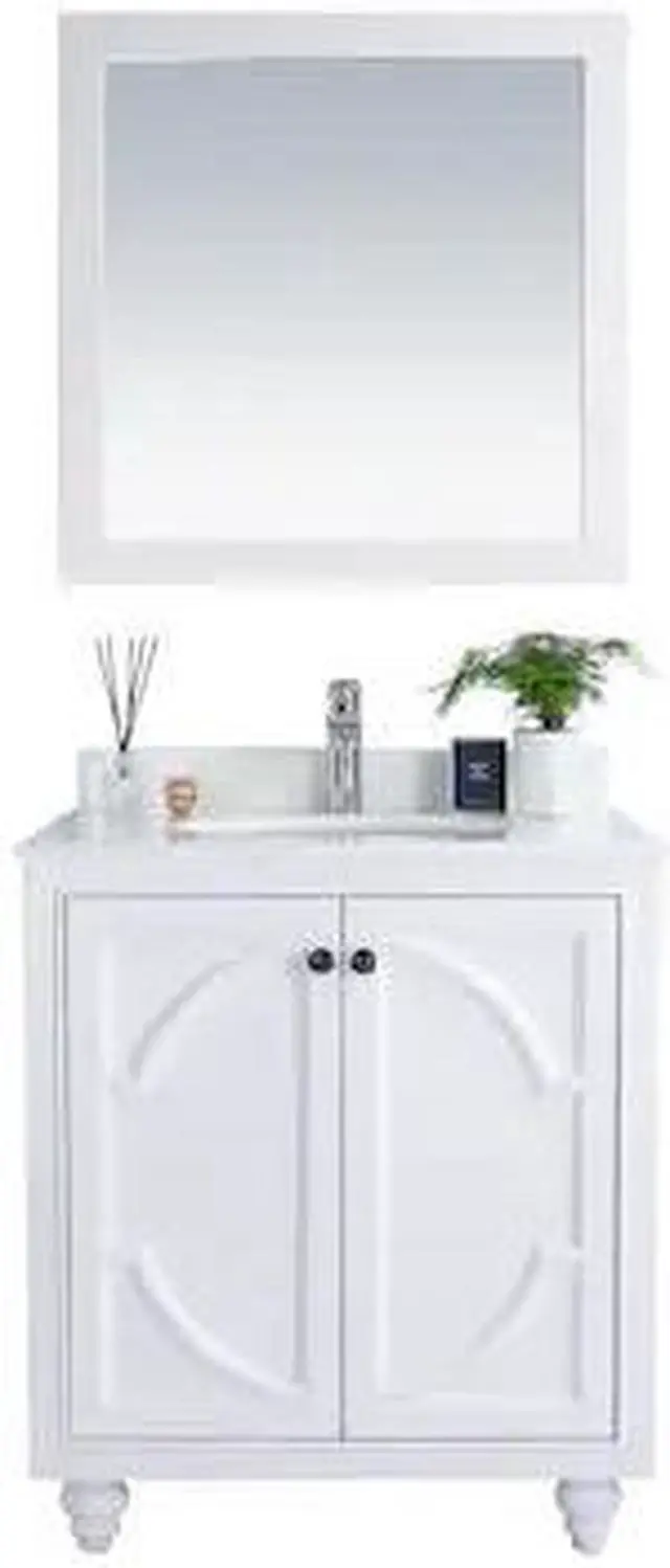 Alt view image 4 of 10 - Odyssey - 30 - White Cabinet + Pure White Phoenix Stone Countertop