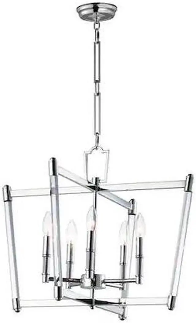 Main image of MAXIM 16103CLPN Lucent 5-Light 23.25" Wide Polished Nickel Chandelier