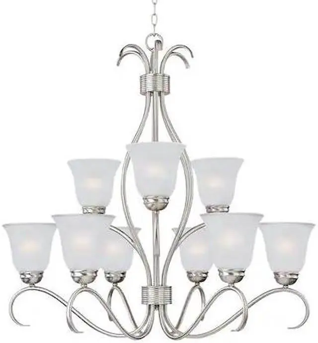 Main image of MAXIM LIGHTING 10128FTSN Basix 9-Light Chandelier