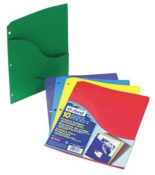 Alt view image 7 of 7 - Pendaflex 32900 Slash Pocket Project Folders, Jacket, Letter, Five Colors, 10/Pack