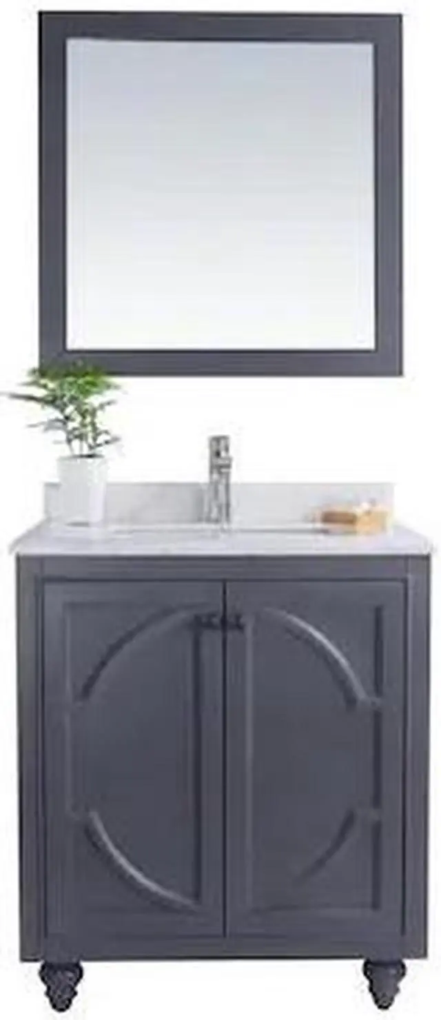 Alt view image 4 of 10 - Odyssey - 30 - Maple Grey Cabinet + White Carrara Marble Countertop