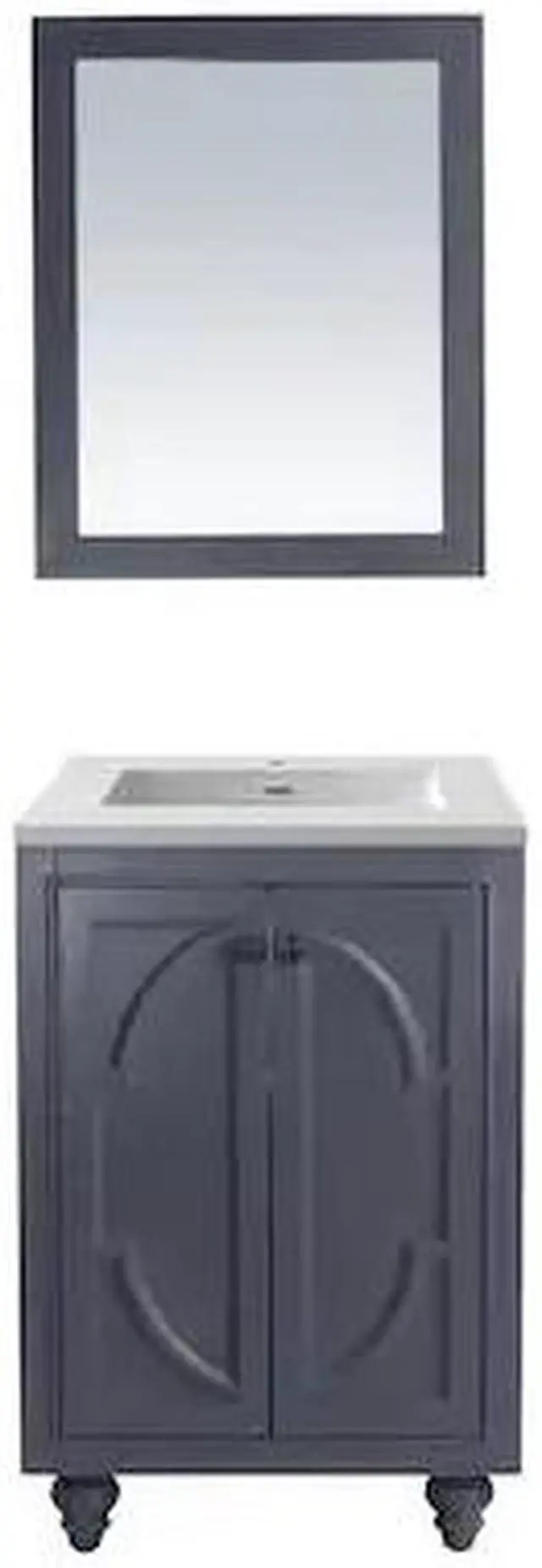 Alt view image 4 of 11 - Odyssey - 24 - Maple Grey Cabinet + Matte White VIVA Stone Solid Surface Countertop