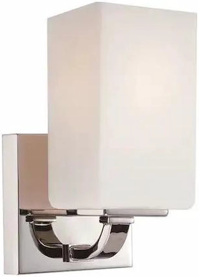 Main image of NUVO 60-5181 Vista 1 Light Vanity Fixture Etched Opal Glass Polished Nick