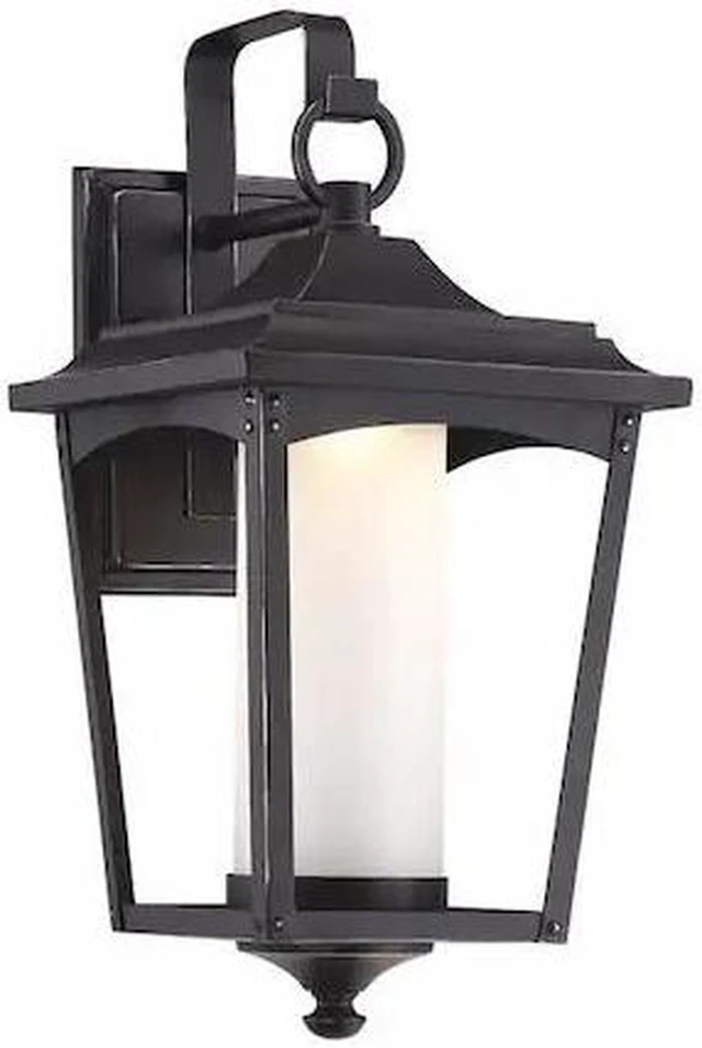 Main image of NUVO 62-822 Essex 9.5 in. Wall Lantern Sterling Black Finish