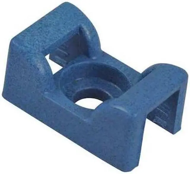 Alt view image 2 of 2 - TY-RAP TC5141-NDT Metal Detectable Cable Tie Mount, Nylon 6/6, Blue, 0.67 in L