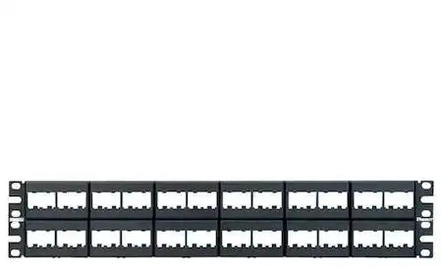Alt view image 11 of 11 - PANDUIT CPP48WBLY Patch Panel,Mini-Com,Rack Mt,48 Port