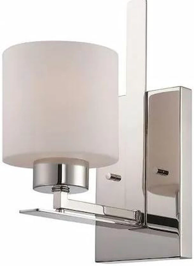 Main image of NUVO 60-5201 Parallel 1 Light Vanity Fixture Etched Opal Glass Polished N