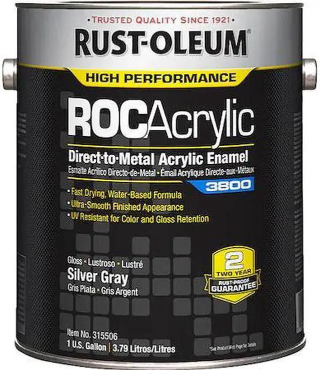 Alt view image 2 of 2 - Rust-oleum Acrylic Enamel Coating 1 gal. Silver Gray Gloss   315506