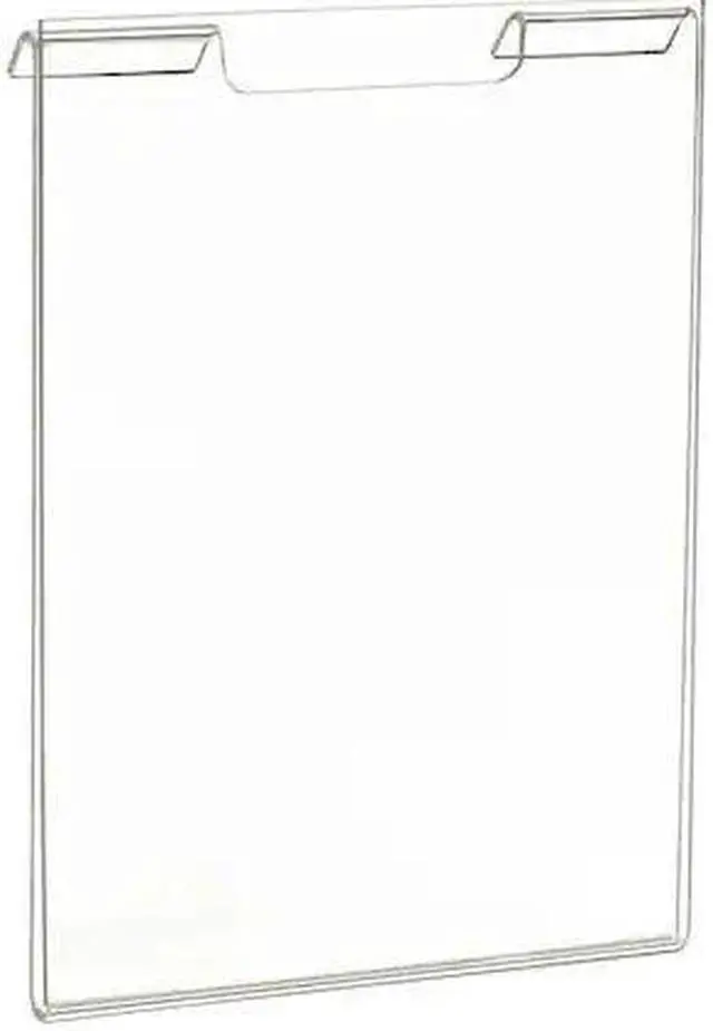 Alt view image 2 of 2 - 5-1/2"W x 7"H Acrylic Vertical for Slatwall/Gridwall - Clear Color,Pack Size - 24