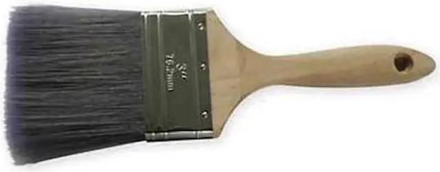 Main image of ZORO SELECT 1TTW2 3" Flat Sash Firm, Polyester Bristle, Paint Brush, Sealed