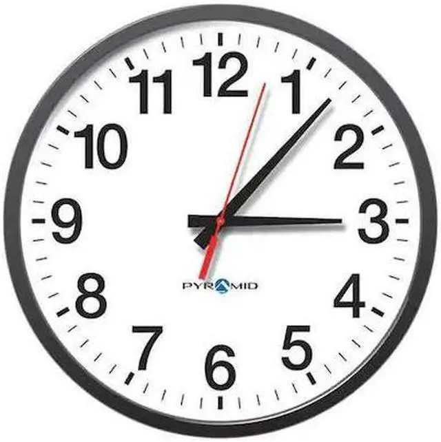 Alt view image 2 of 3 - PYRAMID 9A13AG 13-1/4" Analog Wireless Wall Clock, Black