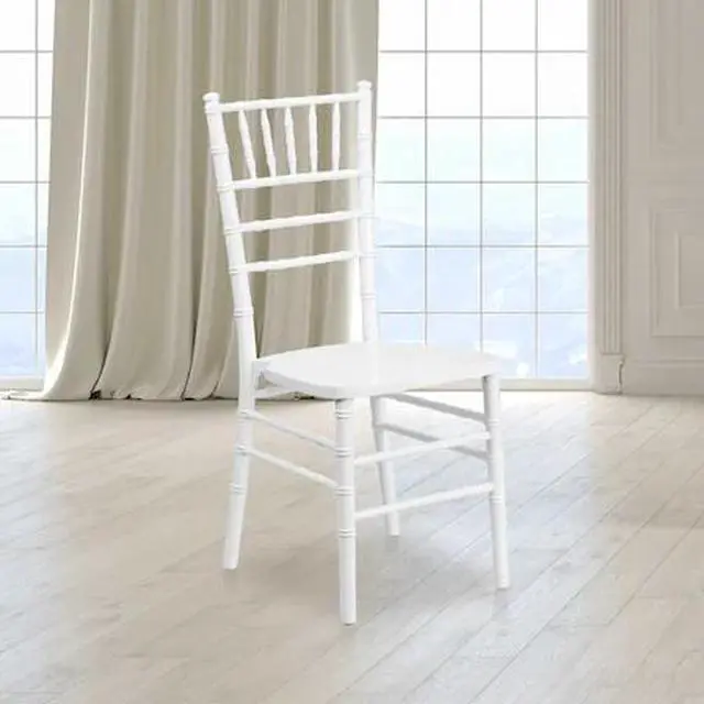 Main image of FLASH FURNITURE 2-XS-WHITE-GG HERCULES Series White Wood Chiavari Chair