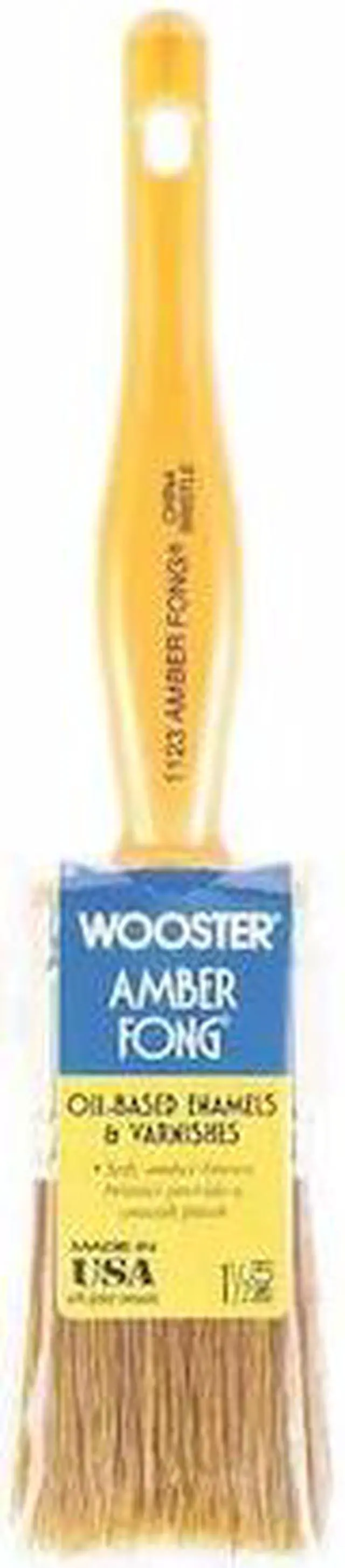 Alt view image 2 of 3 - WOOSTER 1123-1 1/2 1-1/2" Wall Soft, Brown China Bristle, Paint Brush, Plastic