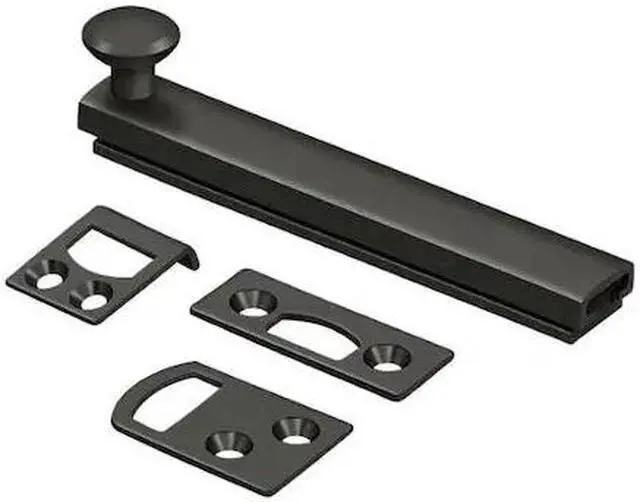 Alt view image 2 of 2 - Deltana 4SBCS10B 4 in. Heavy Duty Surface Bolt with Concealed Screw, Oil Rubbed Bronze - Solid