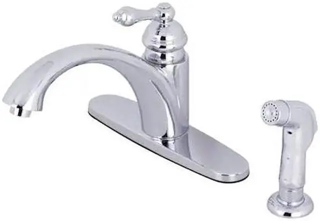 Alt view image 2 of 2 - Kingston Brass KS6571ALSP Single-Handle Kitchen Faucet, Polished Chrome