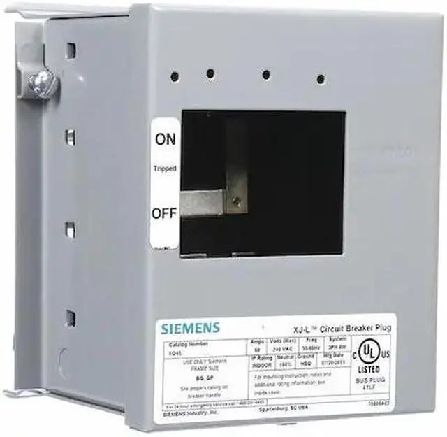 Alt view image 5 of 5 - SIEMENS US2:BPJA6GE Bus Plug Enclosure, 60A, 120/240V AC, XQ, 3 Phase, 4 Wire