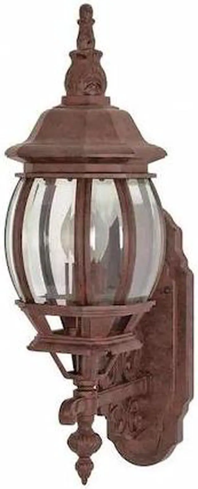 Main image of NUVO 60-3468 Central Park 1-Light 20 in. Wall Lantern with Clear Beveled Glass
