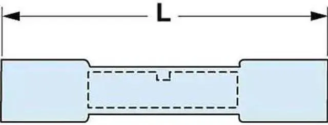 Alt view image 2 of 3 - 3M MH14BCK Butt Splice Wire Connector, 14 AWG Max, Blue, Heat Shrink