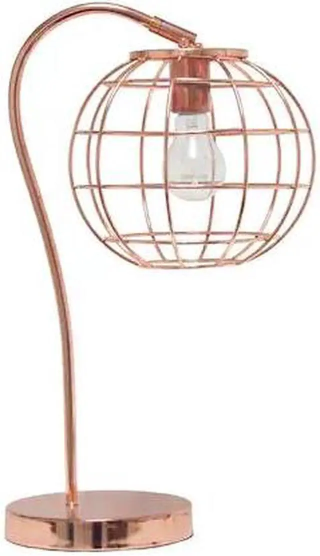 Alt view image 7 of 14 - Lalia Home Arched Metal Cage Table Lamp, Rose Gold