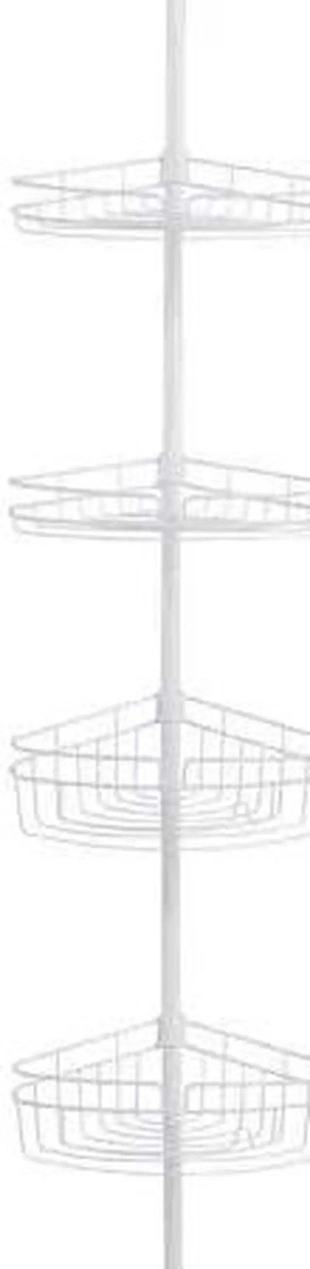 Main image of KENNEY MFG KN61523 4-Tier Spring Tension Shower Corner Pole Caddy, White
