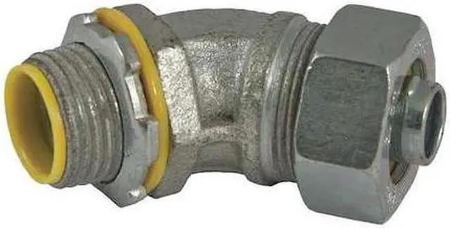 Alt view image 2 of 3 - RACO 3561 Conduit Fitting Connector, 3/8 in, Liquid-Tight, Steel, Electro Zinc