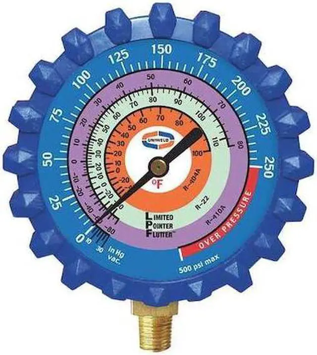 Main image of UNIWELD G530LD Refrigerant Gauge,3-1/4" L,500 psi,Brass