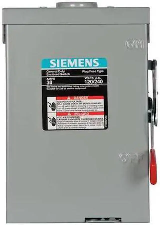 Main image of SIEMENS LF211NR Fusible, Safety Switch, General Duty, 240 V, 2PST