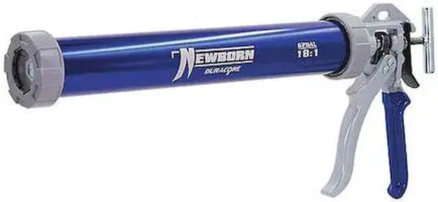 Main image of NEWBORN 620-AL-BLUE Caulk Gun, 24 oz Container Size, Aluminum, 18:01, Full