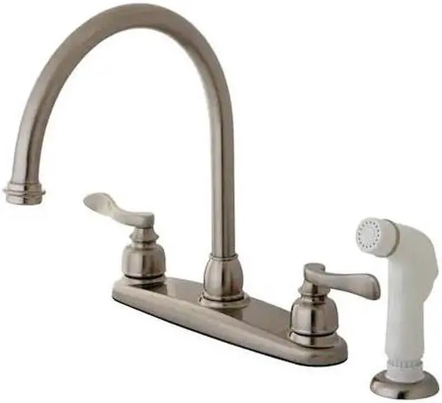 Alt view image 2 of 5 - Kingston Brass KB8798NFL NUWAVE FRENCH 8in Centerset Kitchen Faucet with Twin Le