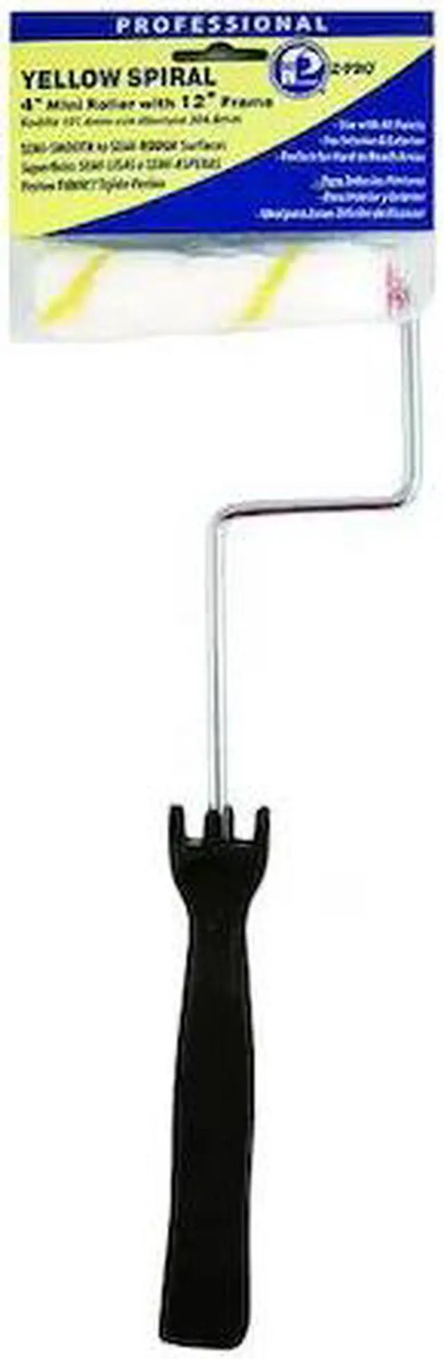 Alt view image 3 of 3 - PREMIER 84012 Mini Paint Roller Frame, Cageless, Plastic Handle, 4" Rollers