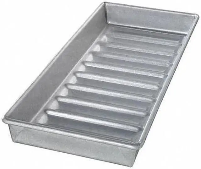 Alt view image 2 of 2 - CHICAGO METALLIC 22100 Hot Dog Bun Pan,New England,10 Moulds