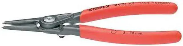 Alt view image 2 of 2 - KNIPEX 49 31 A0 5-1/2" Precision External Circlip Pliers, Plastic Grip