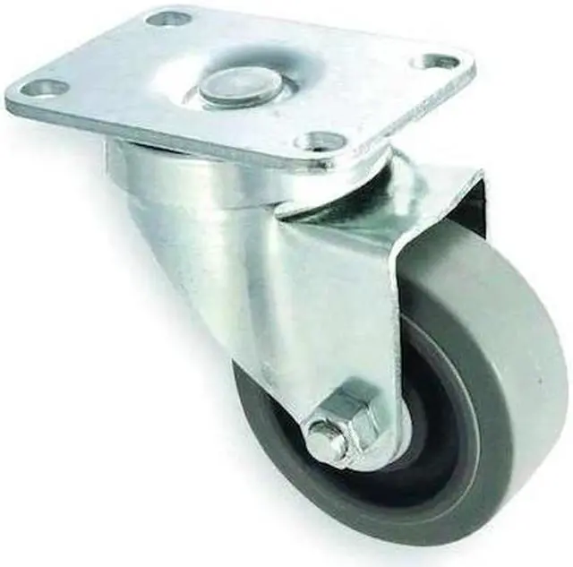 Main image of ZORO SELECT 1UHX2 Swivel Plate Caster,Rubbr,5 in.,325 lb,C