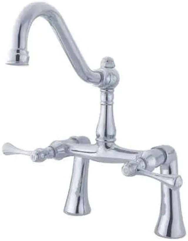 Alt view image 3 of 3 - Kingston Brass KS3231BL Deck Mount Clawfoot Tub Filler