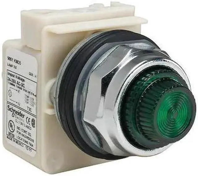 Main image of Pilot Light, Green, Plastic Fresnel Lens 9001KP35G31