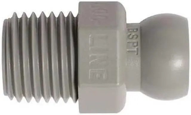 Main image of LOC-LINE 49438-G BSPT Connector, Gray, 1/4", PK50