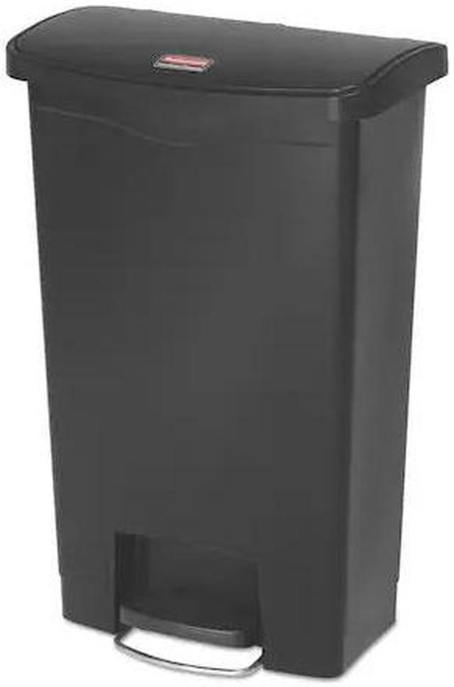 Alt view image 2 of 15 - Rubbermaid Commercial Slim Jim Resin Step-On Container Front Step Style 13 gal