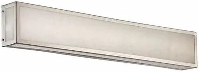 Main image of NUVO 62-896 Crate 24 in. LED Vanity Fixture Gray Marbleized Acrylic Pane